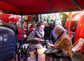 Presentation of Georgian wine at Polish Christmas fairs