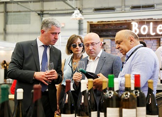 Otar Shamugia delivers opening remarks at the 14th International Wine and Spirits Exhibition WinExpo Georgia 2022