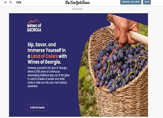 The advertising campaign of Georgian wine is ongoing in the United States of America.