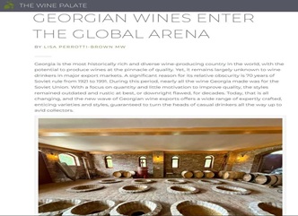 “Georgian Wines Enter the Global Arena” – an article with this title was published in the American outlet The Wine Palate