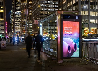 Georgian wine advertising banners were placed in New York